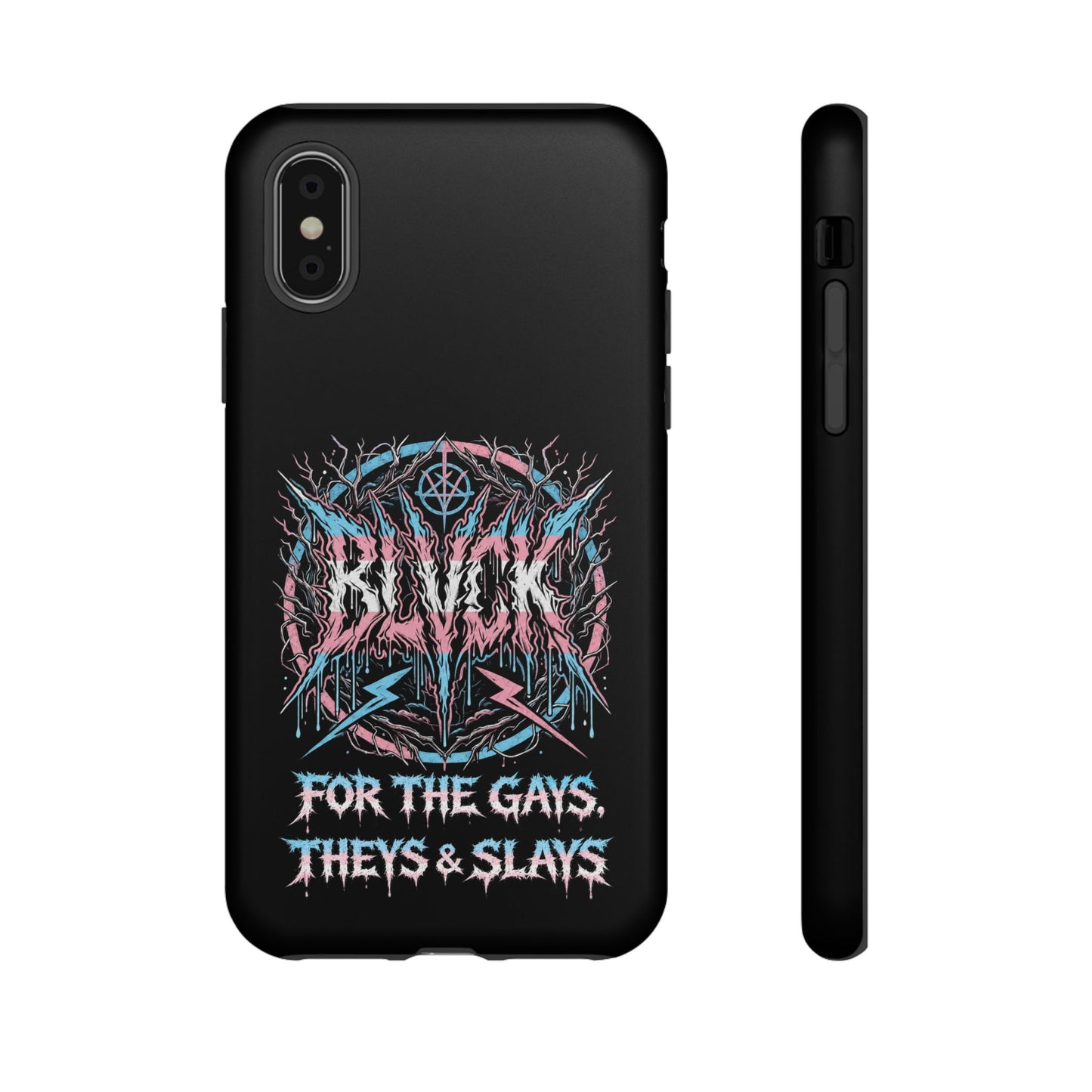 BLVCK // For the Gays, Theys & Slays (Trans Pride Edition) iPhone Case