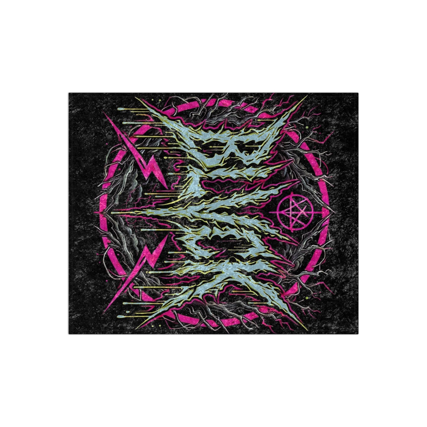 BLVCK // Transmutation Sigil // Premium Crushed Velvet Blanket