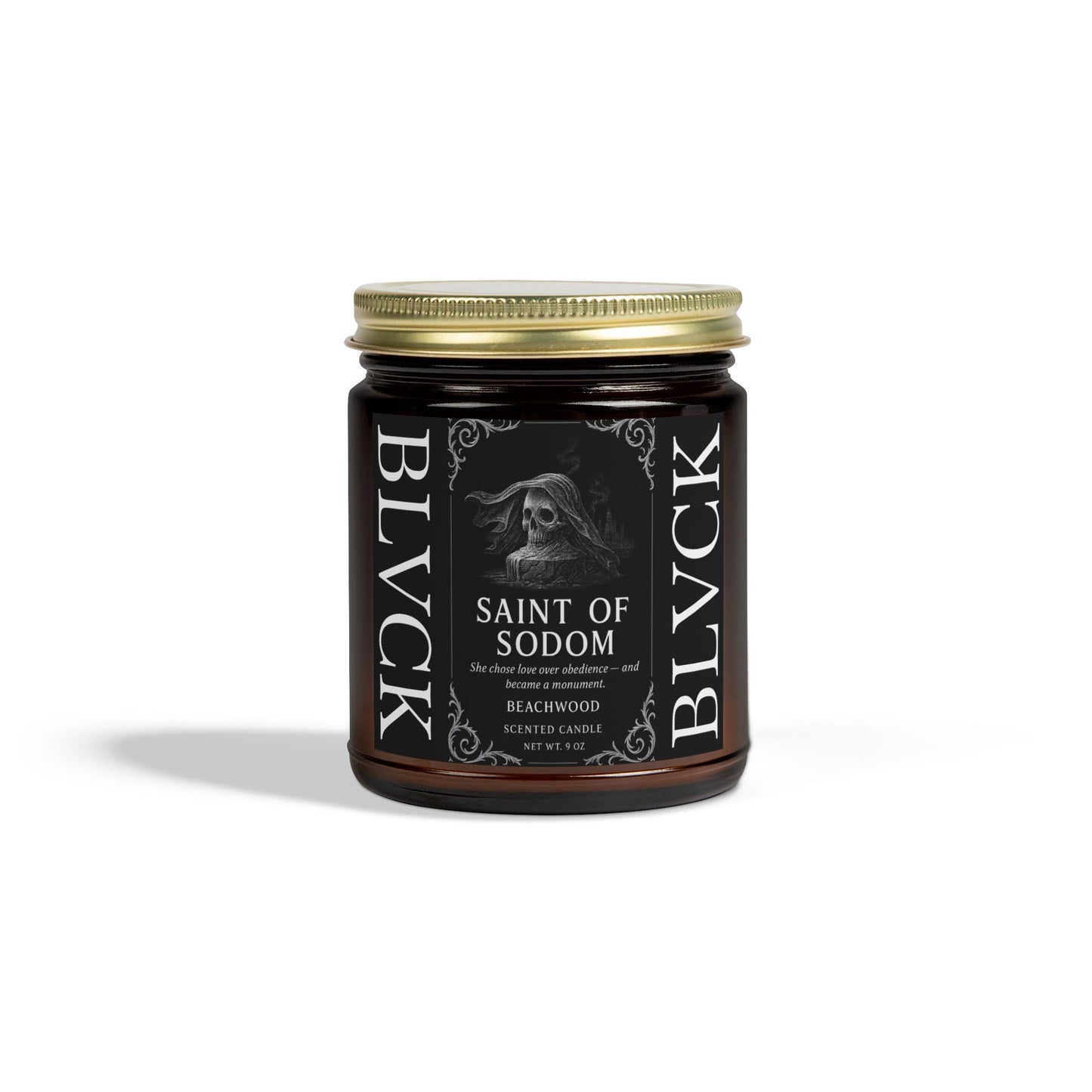 Saint of Sodom // Beachwood Scented Coconut Apricot Wax Candle