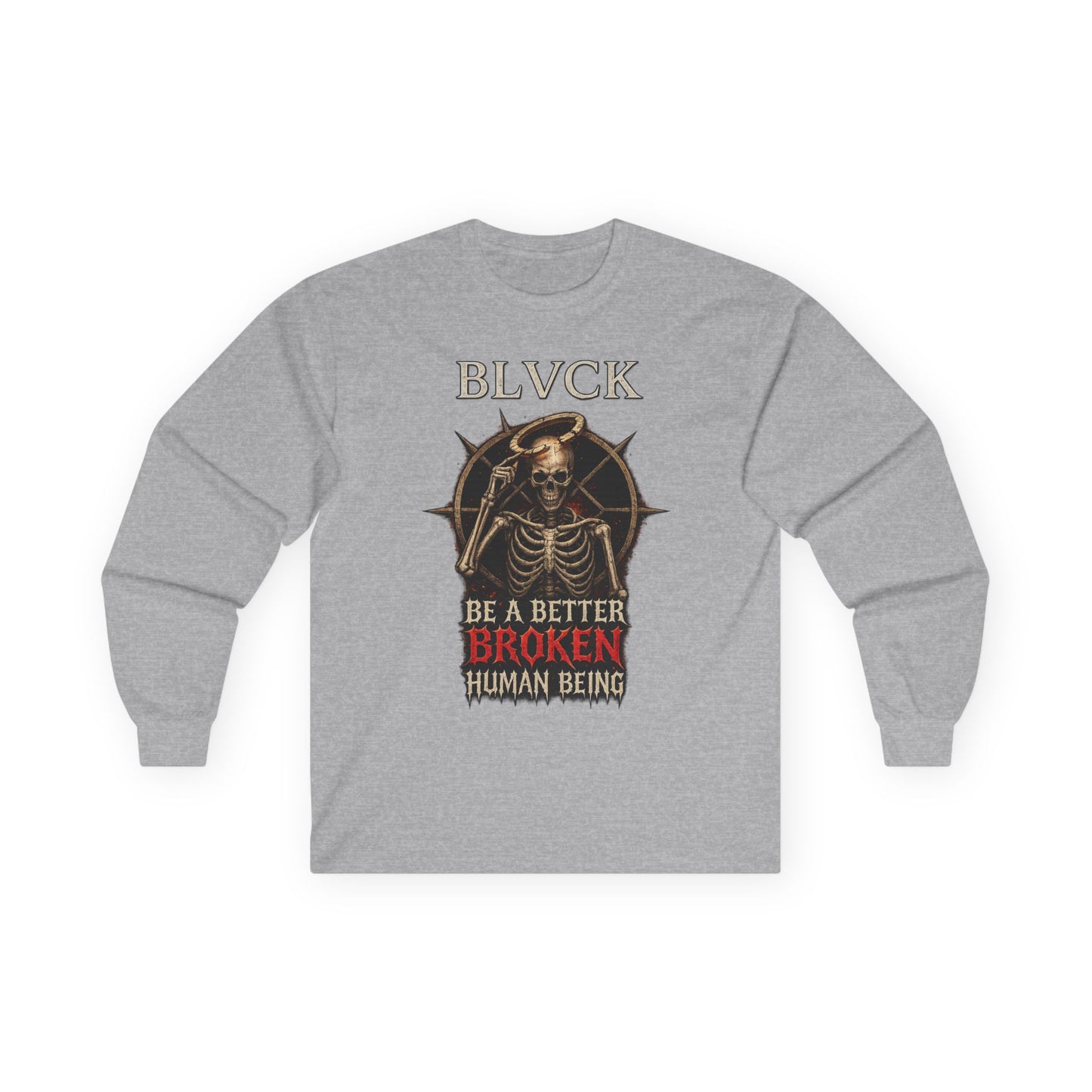 BLVCK // Better Broken Human Being - Long Sleeve Cotton Tee