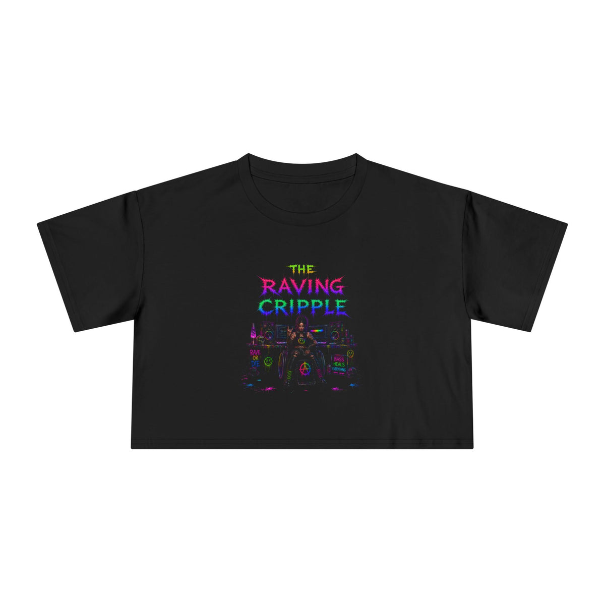 BLVCK // The Raving Cripple Crop Tee