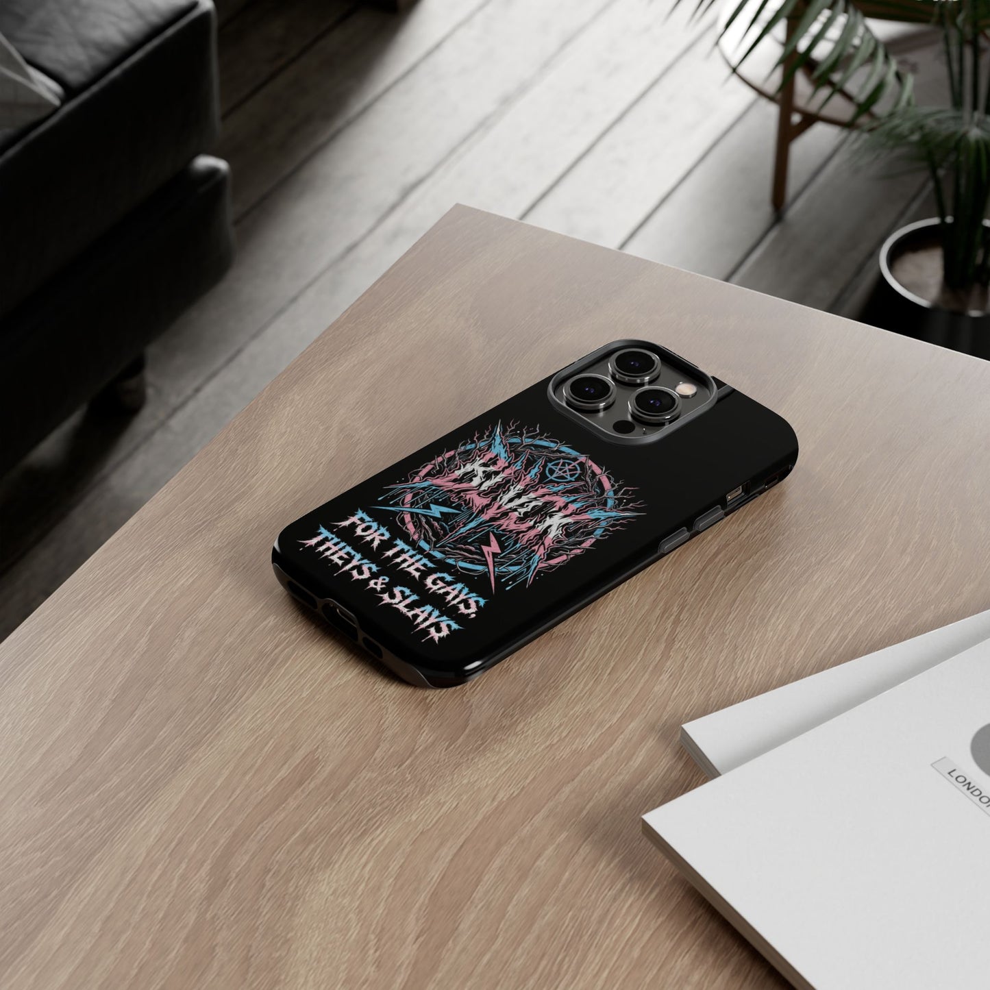 BLVCK // For the Gays, Theys & Slays (Trans Pride Edition) iPhone Case