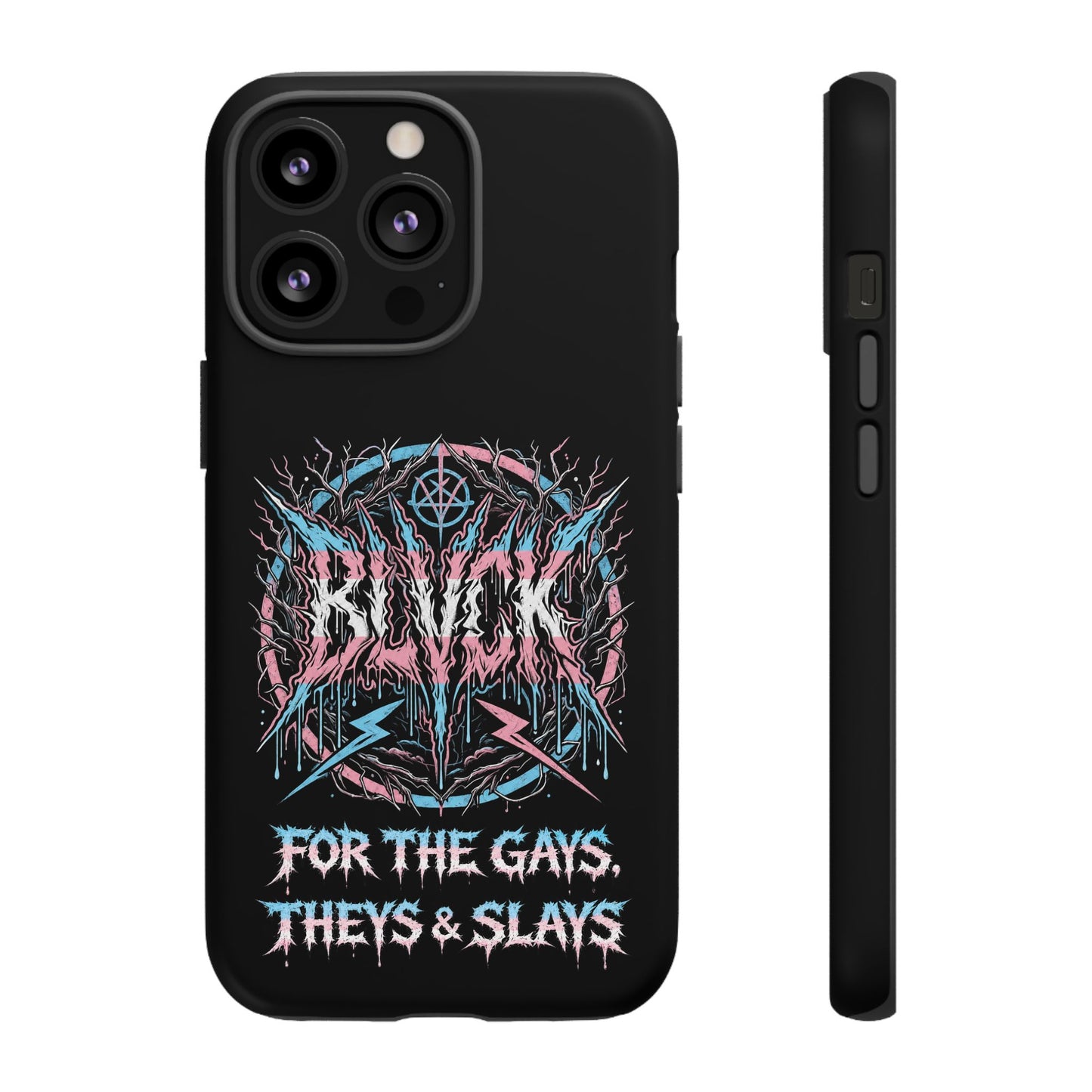 BLVCK // For the Gays, Theys & Slays (Trans Pride Edition) iPhone Case