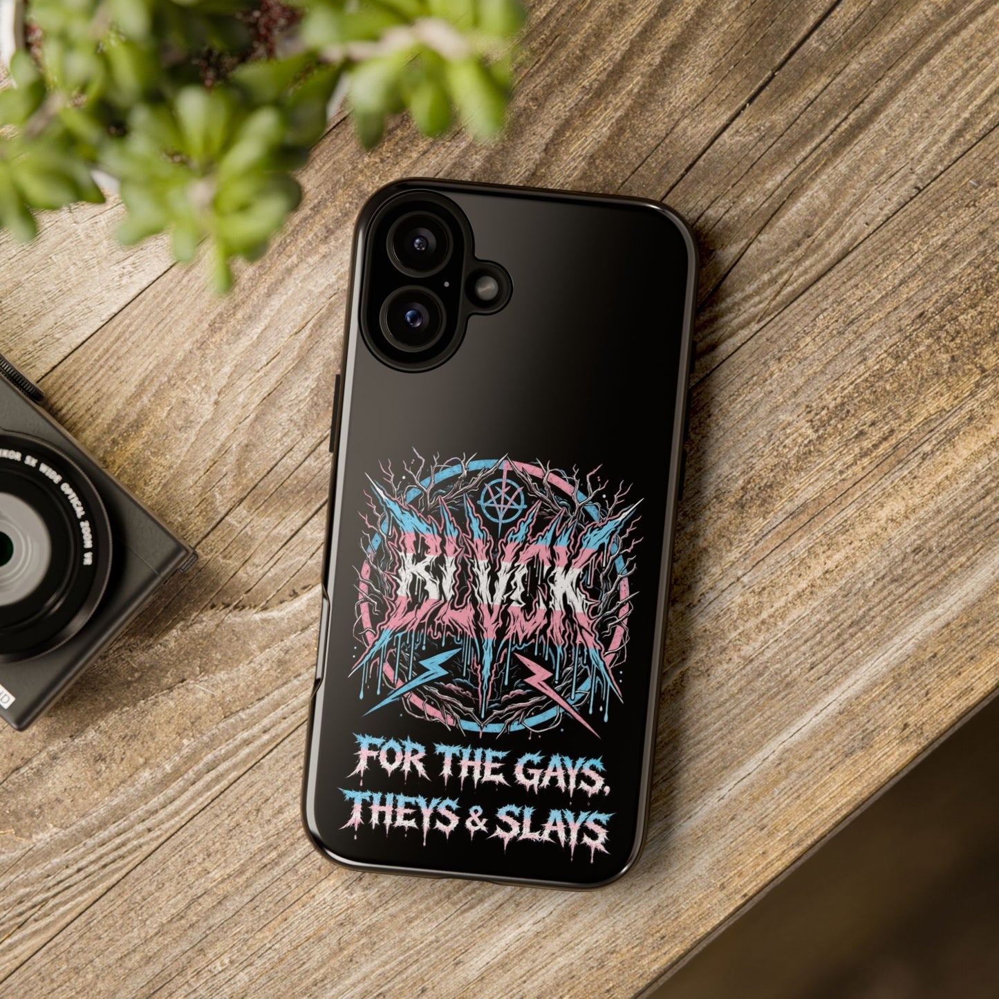 BLVCK // For the Gays, Theys & Slays (Trans Pride Edition) iPhone Case