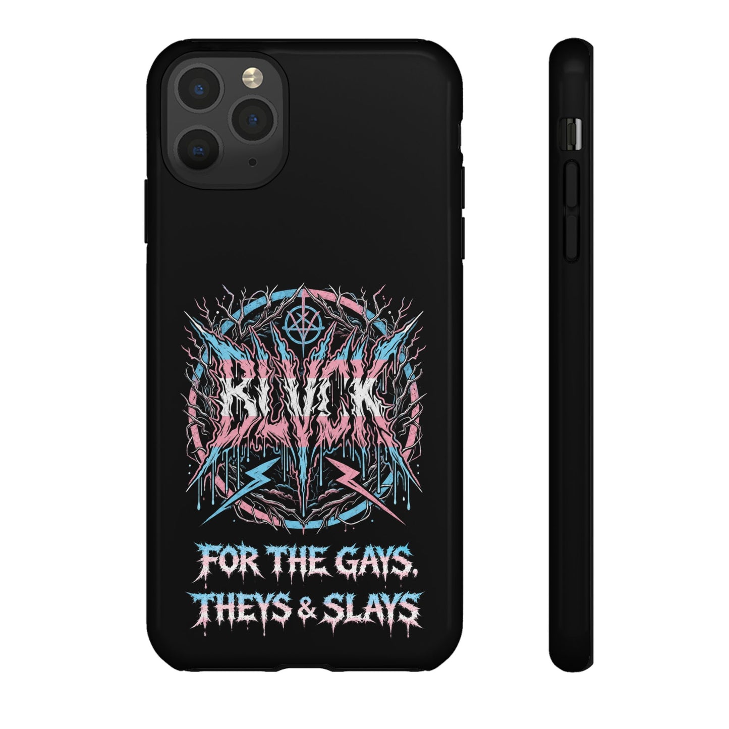 BLVCK // For the Gays, Theys & Slays (Trans Pride Edition) iPhone Case