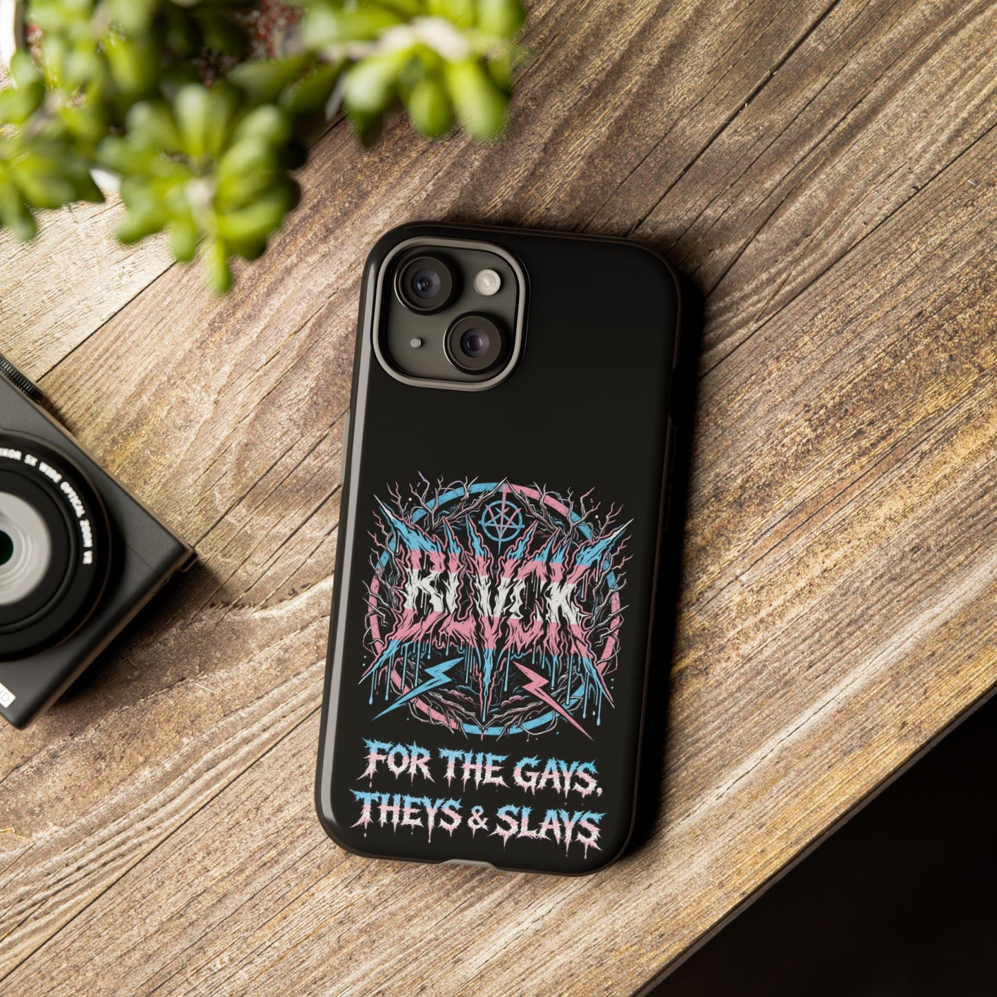 BLVCK // For the Gays, Theys & Slays (Trans Pride Edition) iPhone Case