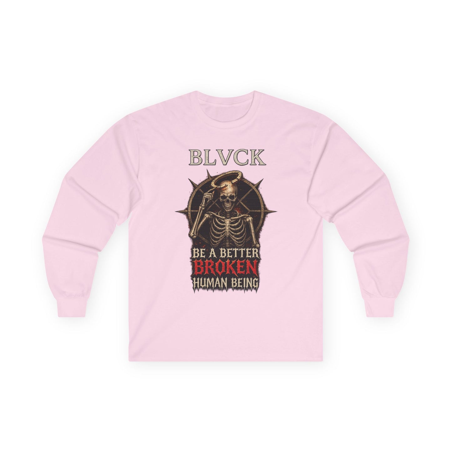 BLVCK // Better Broken Human Being - Long Sleeve Cotton Tee